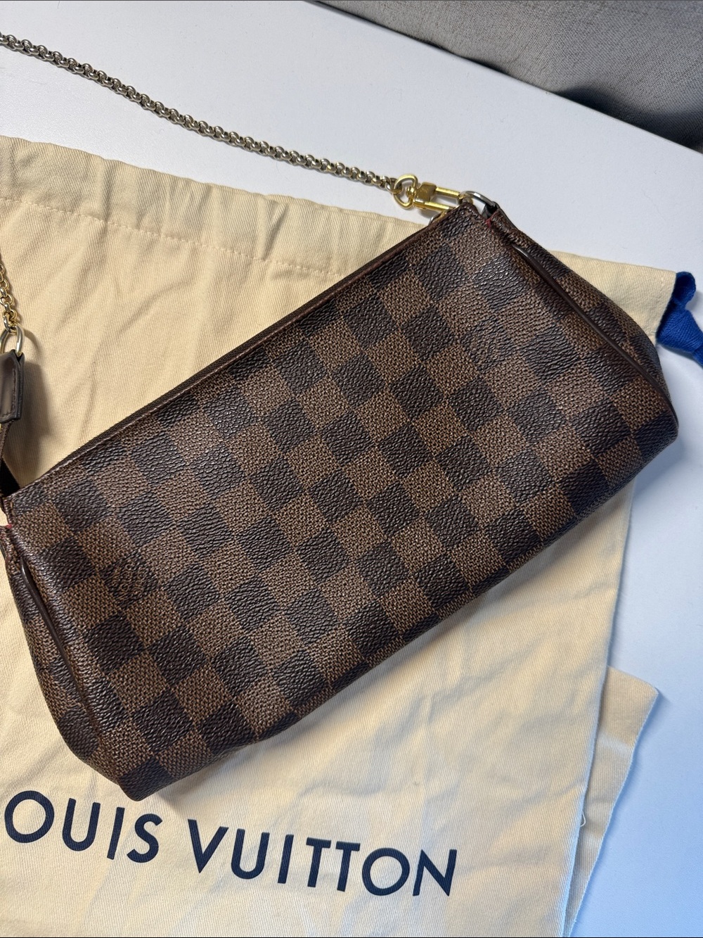 Louis Vuitton Brown Damier Eva Clutch and Crossbody - Picture 6 of 12